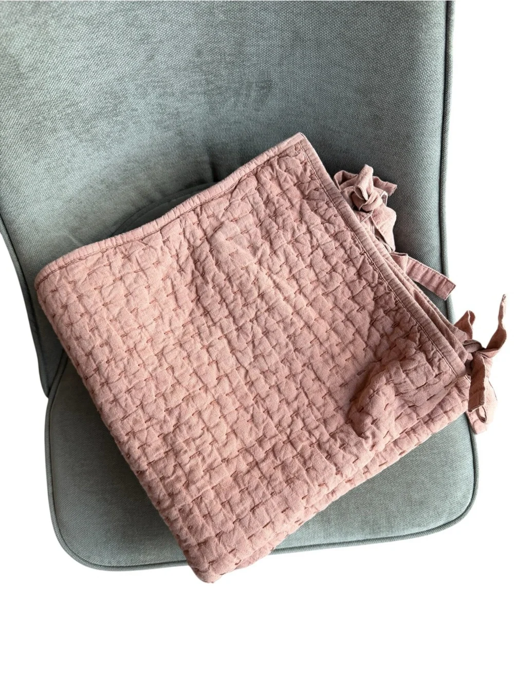 Pottery Barn Pick-Stitch Handcrafted Cotton/Linen Euro Shams color Brick